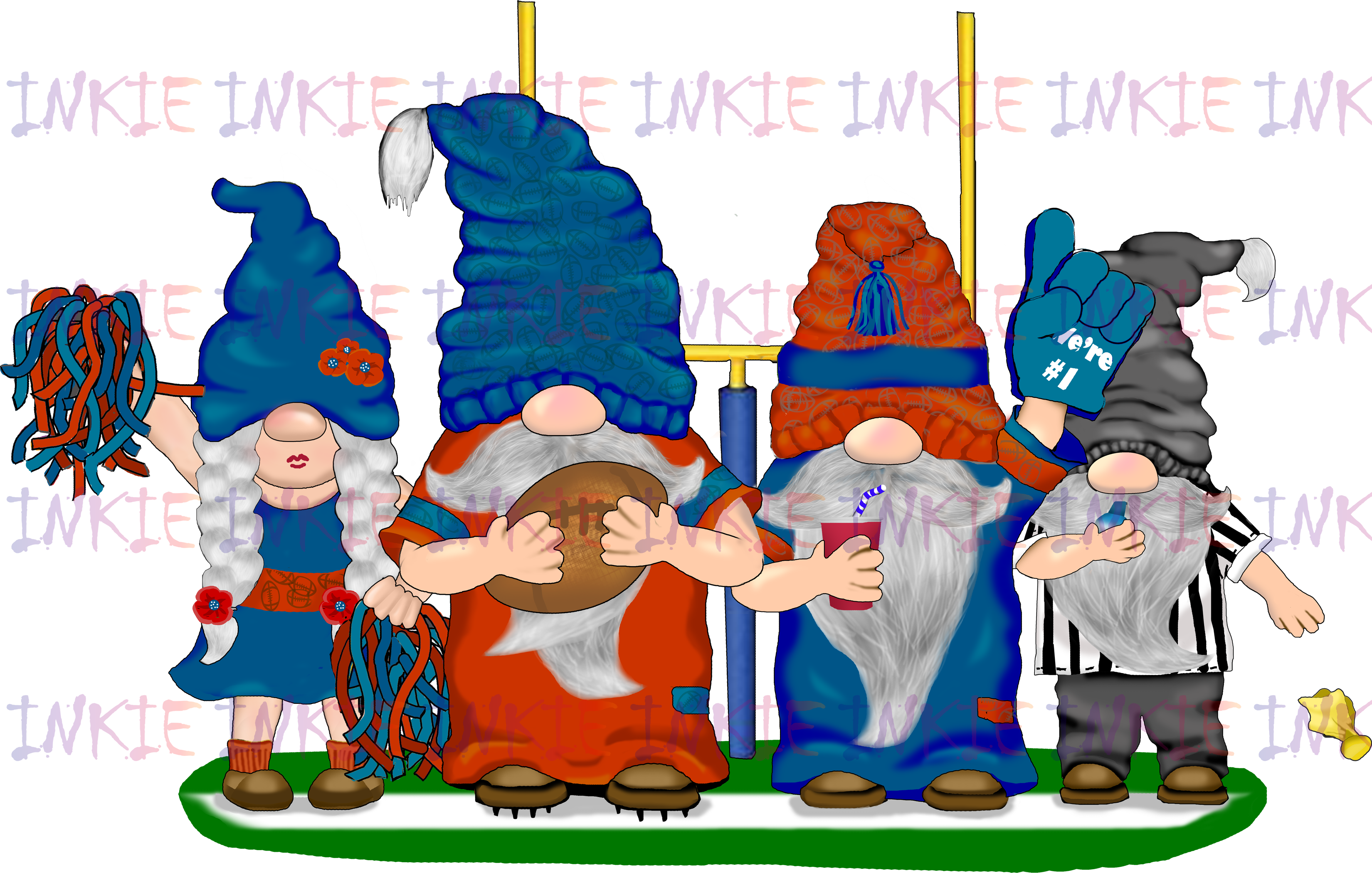 Football Gnomes with NFC Colors