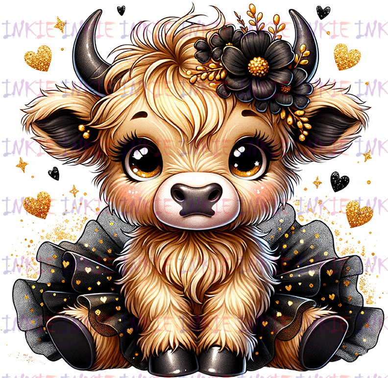 Gold Tutu and Brown Cow