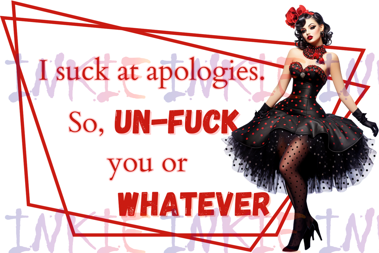 I suck at apologies