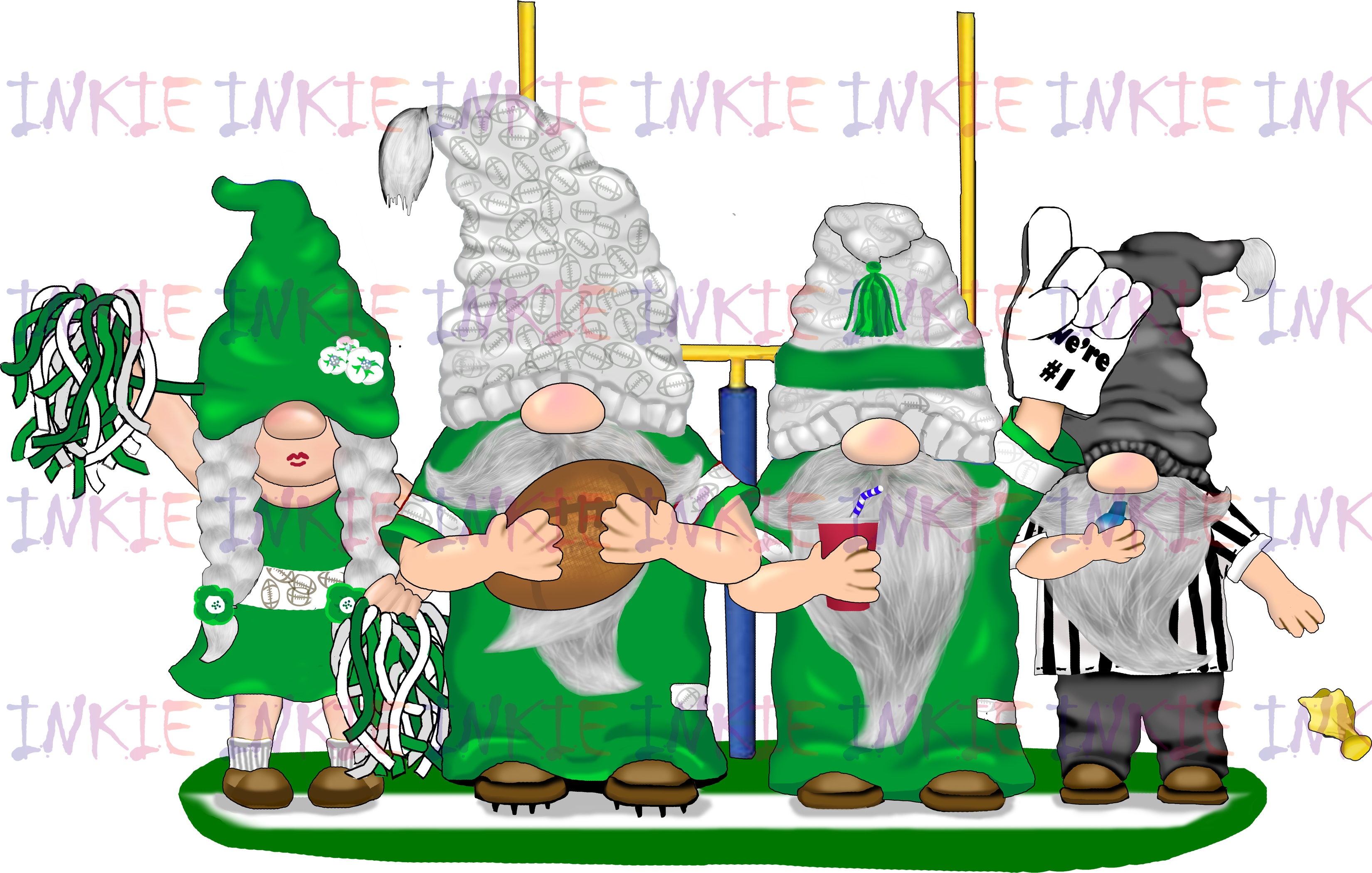 New York (green & white) Gnomes