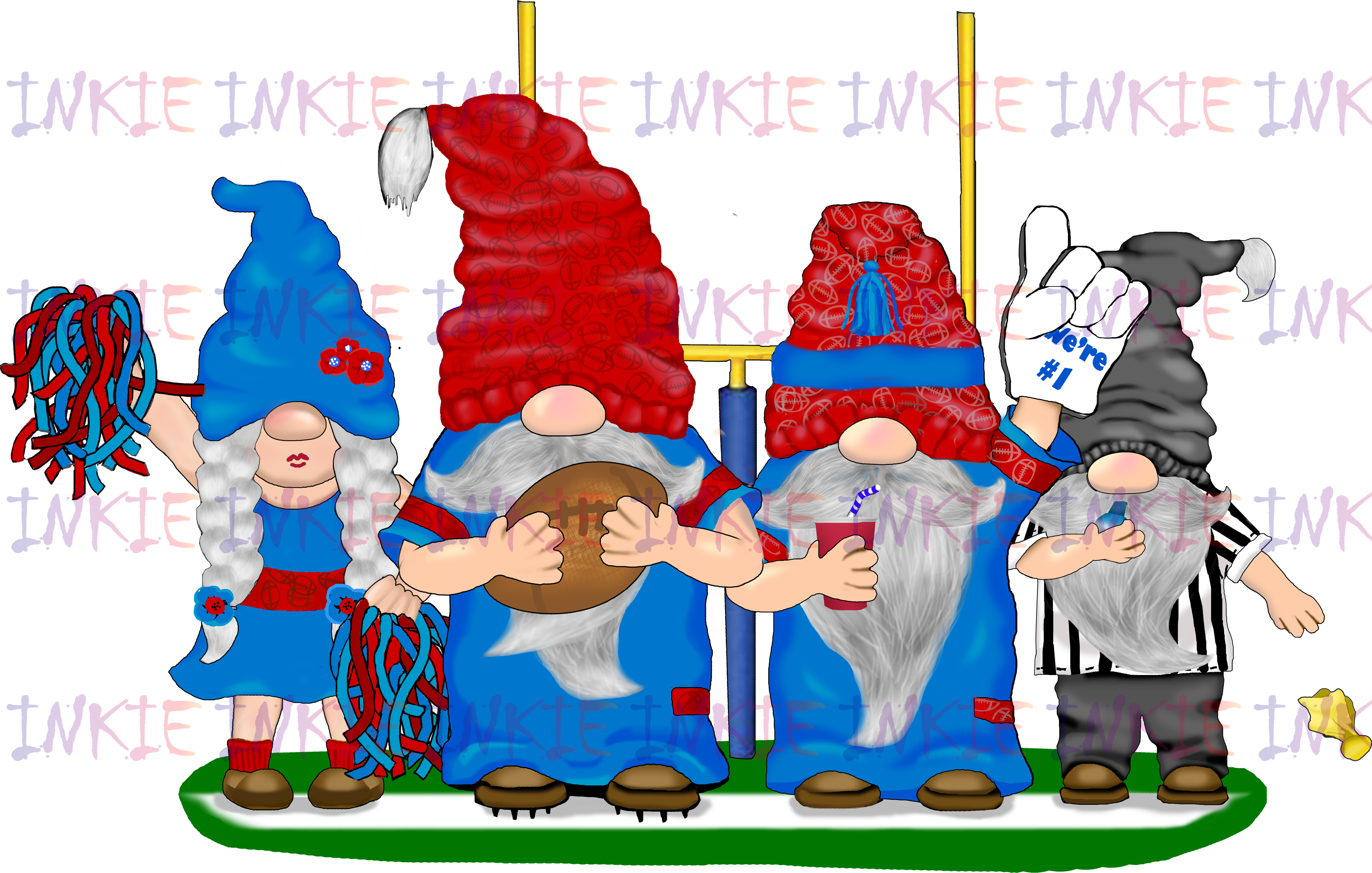 Football Gnomes with NFC Colors