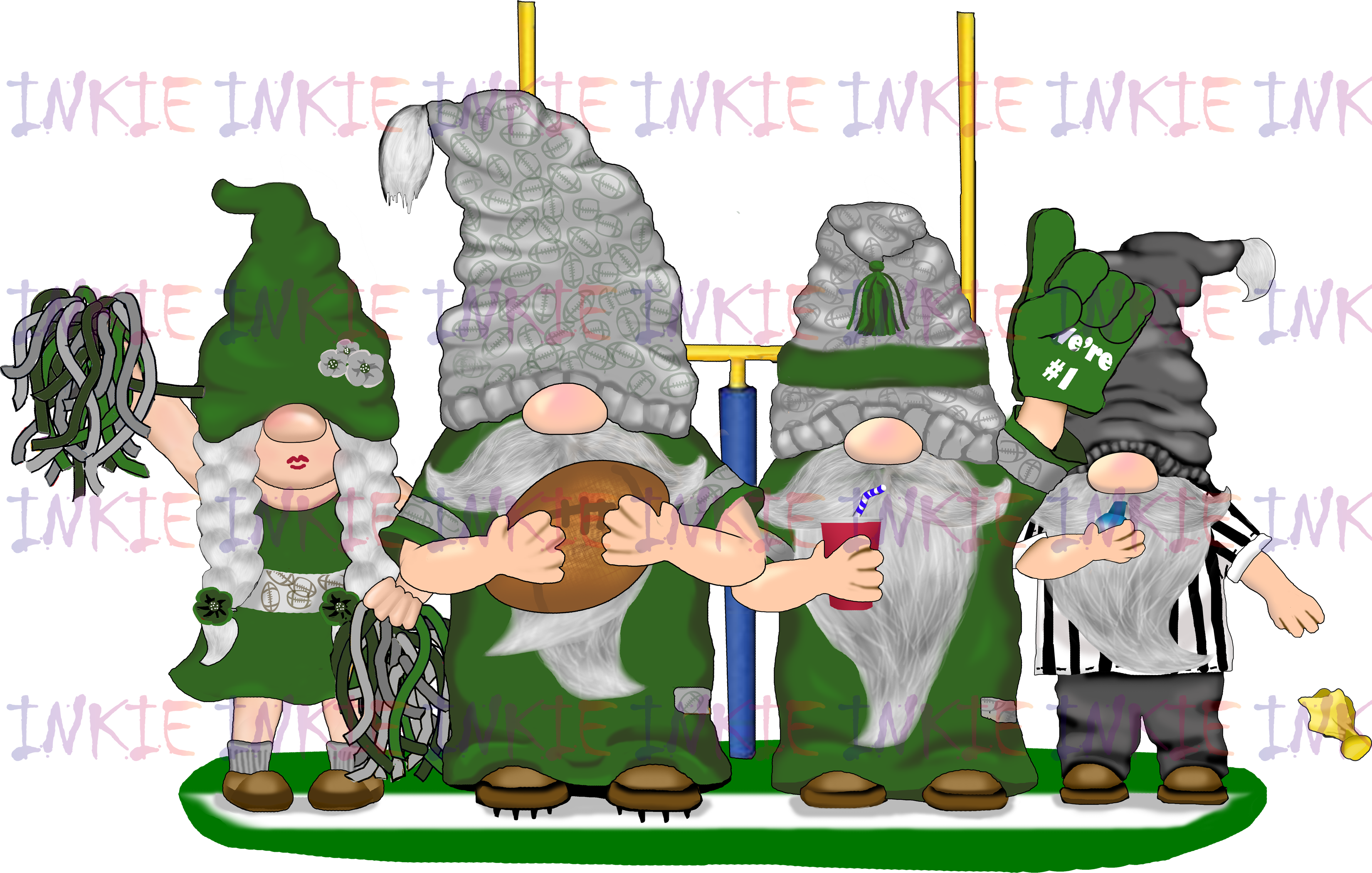 Football Gnomes with NFC Colors