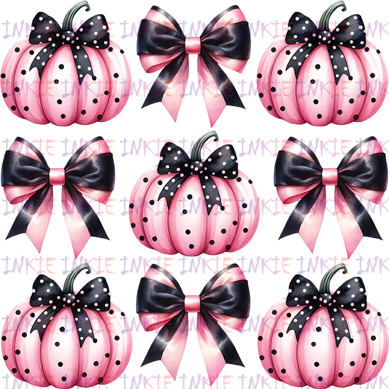 Pink Polka Dot Pumpkins