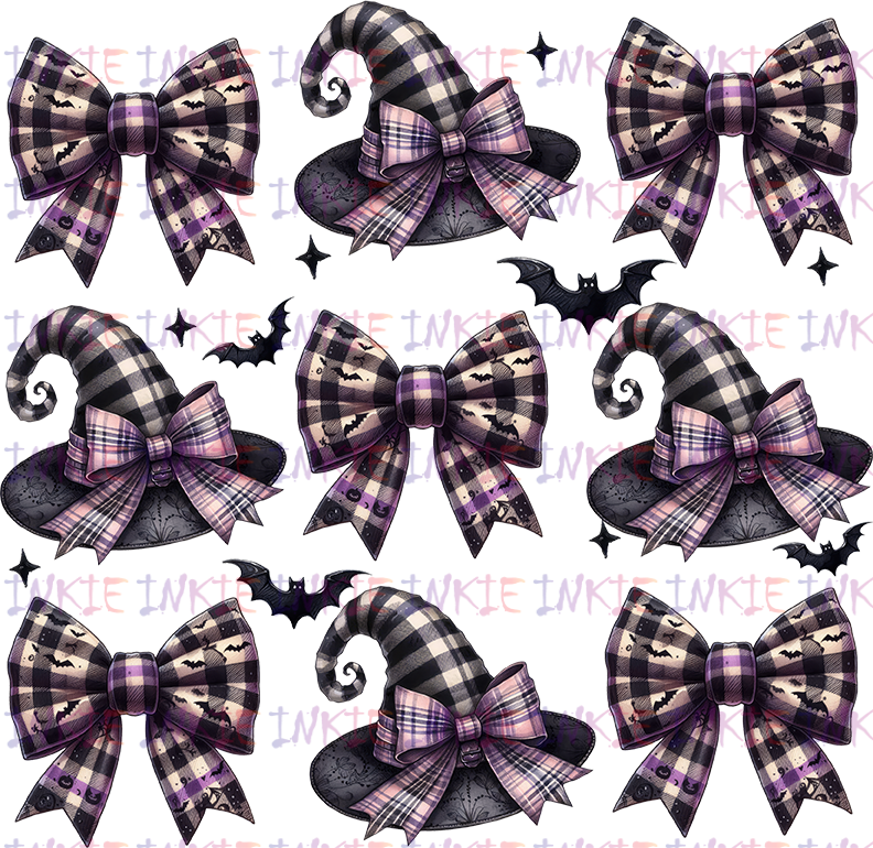 Purple Bow Tie and Witch Hats