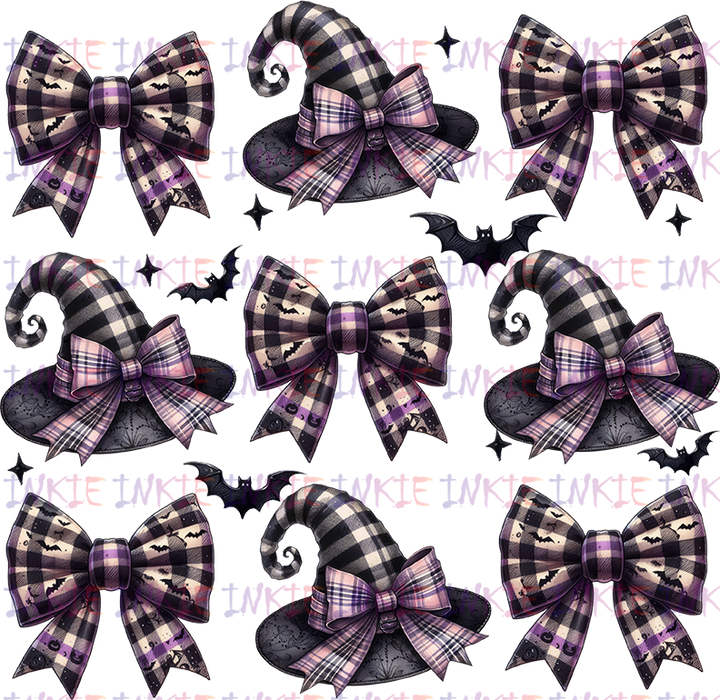 Purple Bow Tie and Witch Hats
