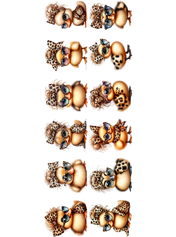 Leopard Print Ducklings
